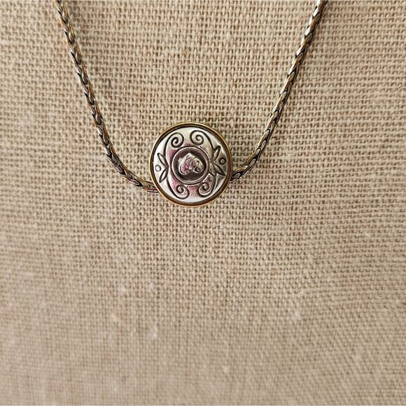 Brighton Heiress Mixed Metals Blue Crystal‎ Reversible necklace - Picture 5 of 7